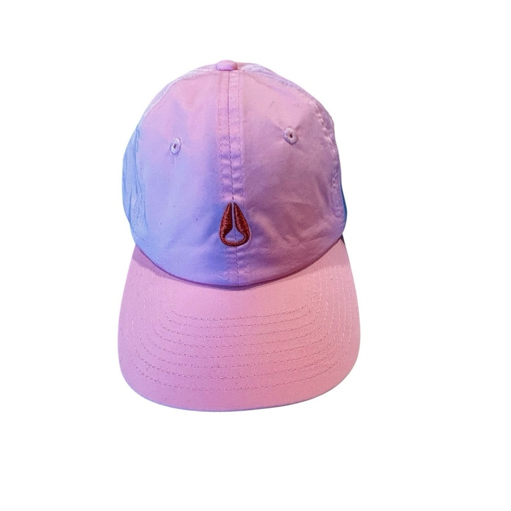 NIXON Adjustable Hat Pink Streetwear Surf Skate Cap NEW Embroidered Logo Agent